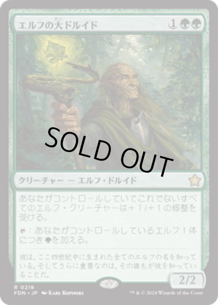 画像1: エルフの大ドルイド/Elvish Archdruid [FDN] (1)