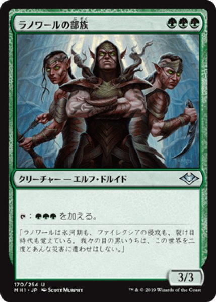 画像1: ラノワールの部族/Llanowar Tribe [MH1] (1)